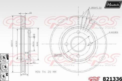 Maxtech 821336.6880 - Brake Disc autospares.lv