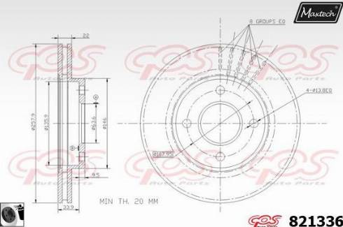 Maxtech 821336.0060 - Brake Disc autospares.lv