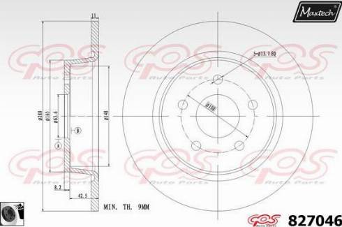 Maxtech 827046.0060 - Brake Disc autospares.lv