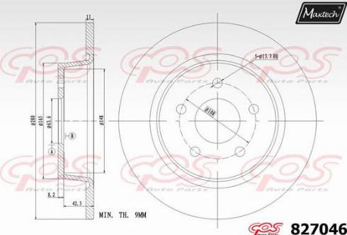 Maxtech 827046.0000 - Brake Disc autospares.lv