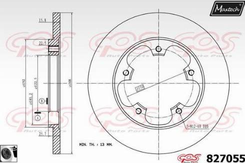 Maxtech 827055.0060 - Brake Disc autospares.lv