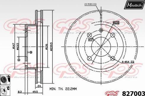 Maxtech 827003.6060 - Brake Disc autospares.lv