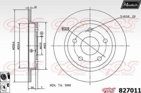 Maxtech 827011.6060 - Brake Disc autospares.lv