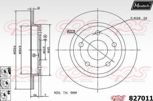 Maxtech 827011.6880 - Brake Disc autospares.lv