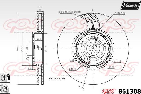 Maxtech 827011 - Brake Disc autospares.lv