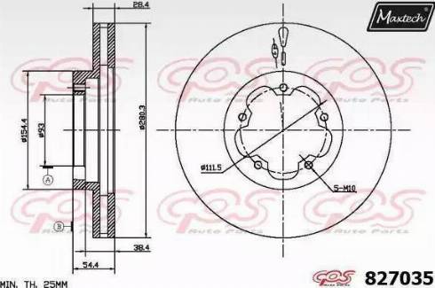 Maxtech 827035.0000 - Brake Disc autospares.lv