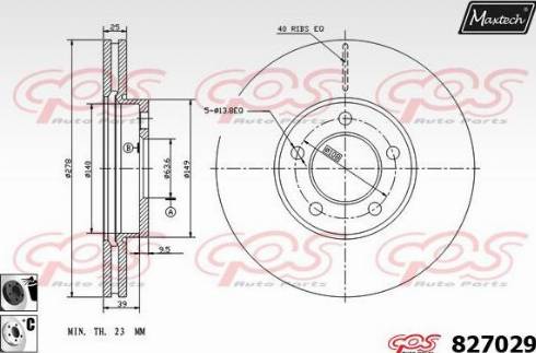 Maxtech 827029.6060 - Brake Disc autospares.lv