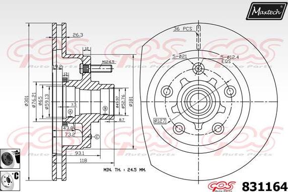 Maxtech 827029 - Brake Disc autospares.lv