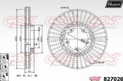 Maxtech 827026.6980 - Brake Disc autospares.lv