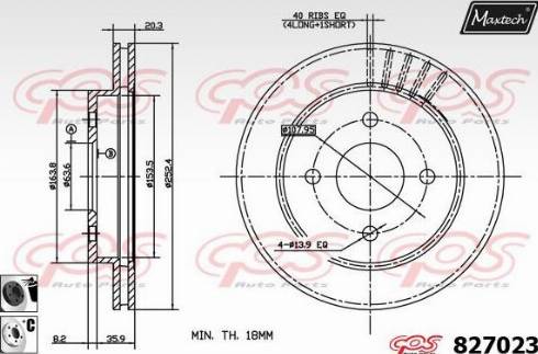 Maxtech 827023.6060 - Brake Disc autospares.lv