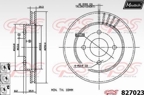 Maxtech 827023.6880 - Brake Disc autospares.lv