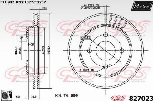 Maxtech 827023.0060 - Brake Disc autospares.lv