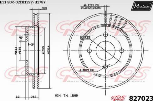 Maxtech 827023.0000 - Brake Disc autospares.lv