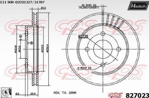 Maxtech 827023.0080 - Brake Disc autospares.lv