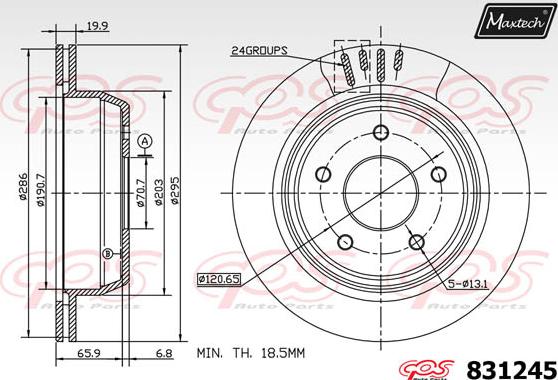 Maxtech 827023 - Brake Disc autospares.lv