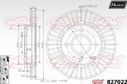 Maxtech 827022.6980 - Brake Disc autospares.lv