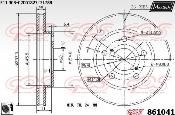 Maxtech 875649 - Brake Disc autospares.lv