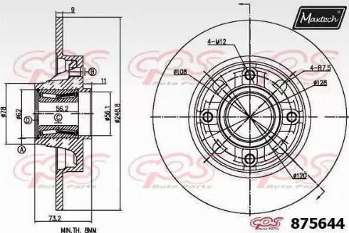 Maxtech 875644.0005 - Brake Disc autospares.lv