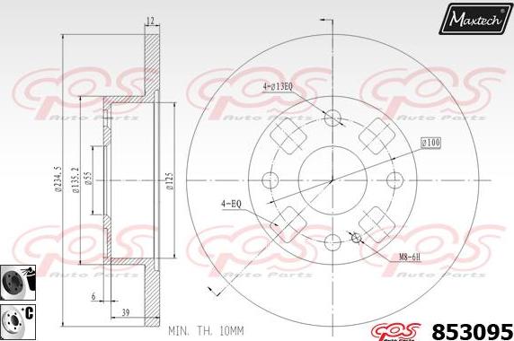 Maxtech 875646 - Brake Disc autospares.lv