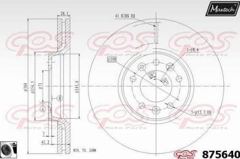 Maxtech 875640.0060 - Brake Disc autospares.lv