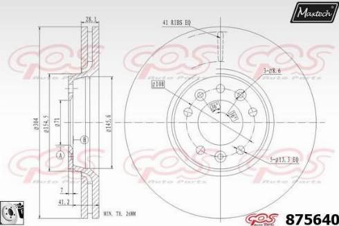 Maxtech 875640.0080 - Brake Disc autospares.lv