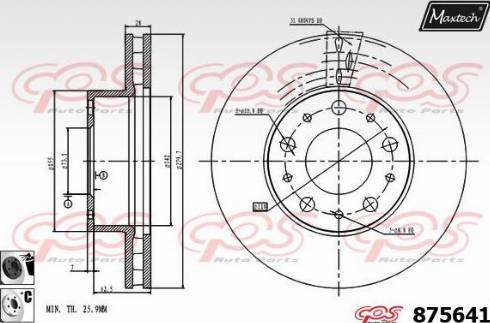 Maxtech 875641.6060 - Brake Disc autospares.lv