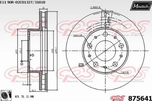 Maxtech 875641.0060 - Brake Disc autospares.lv