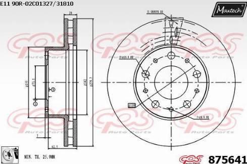 Maxtech 875641.0080 - Brake Disc autospares.lv