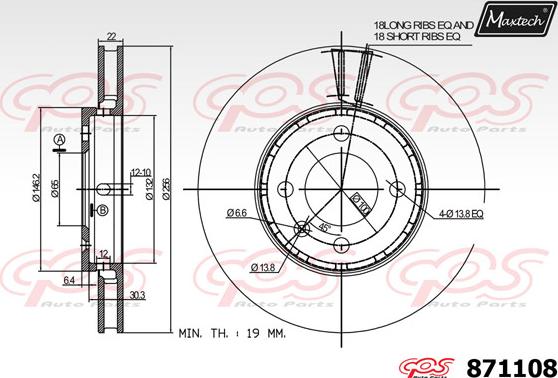 Maxtech 875641 - Brake Disc autospares.lv