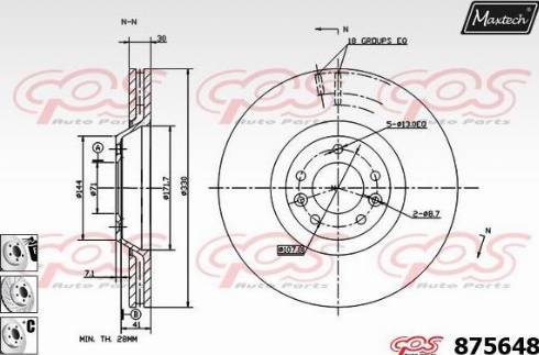 Maxtech 875648.6980 - Brake Disc autospares.lv