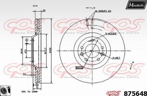 Maxtech 875648.0060 - Brake Disc autospares.lv