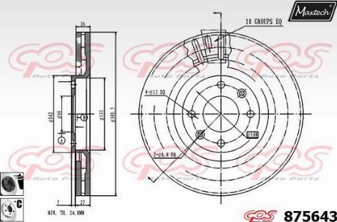 Maxtech 875643.6060 - Brake Disc autospares.lv