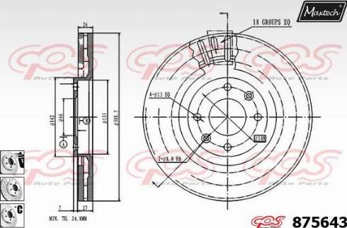 Maxtech 875643.6880 - Brake Disc autospares.lv