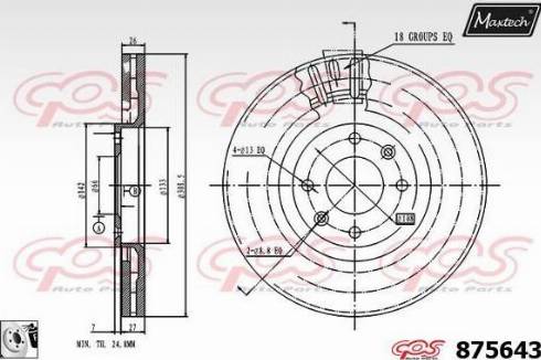 Maxtech 875643.0080 - Brake Disc autospares.lv