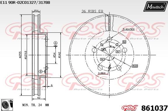 Maxtech 875647 - Brake Disc autospares.lv