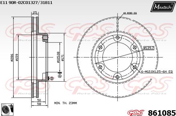 Maxtech 875650 - Brake Disc autospares.lv