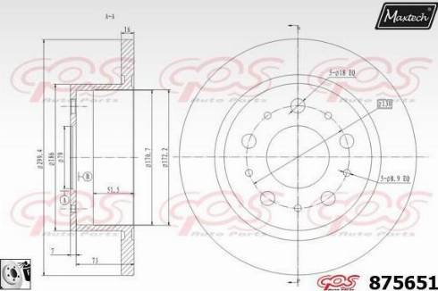 Maxtech 875651.0080 - Brake Disc autospares.lv