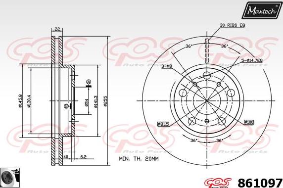 Maxtech 875651 - Brake Disc autospares.lv