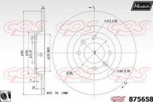 Maxtech 875658.0060 - Brake Disc autospares.lv