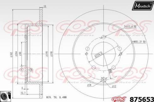 Maxtech 875653.0060 - Brake Disc autospares.lv