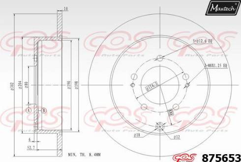 Maxtech 875653.0000 - Brake Disc autospares.lv