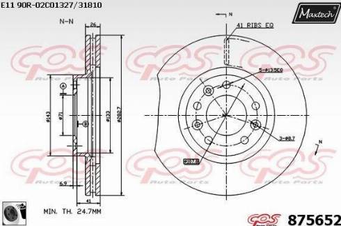 Maxtech 875652.0060 - Brake Disc autospares.lv