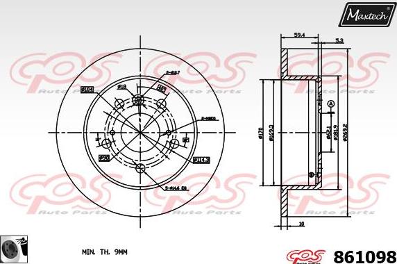 Maxtech 875652 - Brake Disc autospares.lv