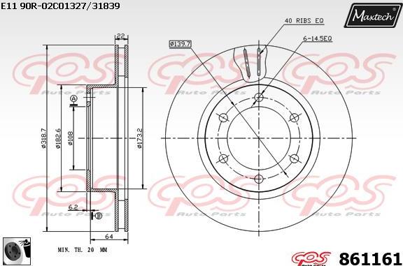 Maxtech 875660 - Brake Disc autospares.lv