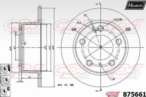 Maxtech 875661.6980 - Brake Disc autospares.lv