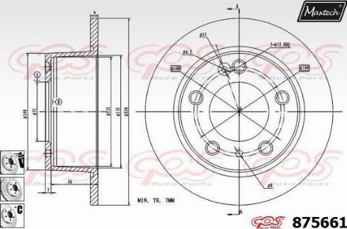 Maxtech 875661.6880 - Brake Disc autospares.lv