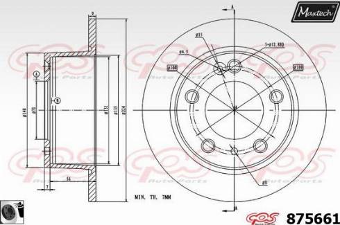 Maxtech 875661.0060 - Brake Disc autospares.lv