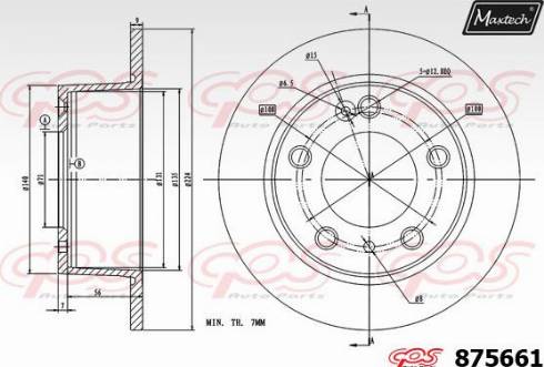 Maxtech 875661.0000 - Brake Disc autospares.lv