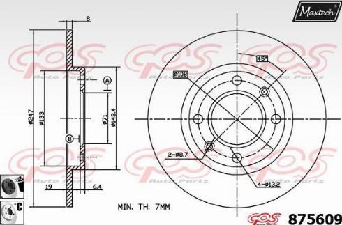 Maxtech 875609.6060 - Brake Disc autospares.lv