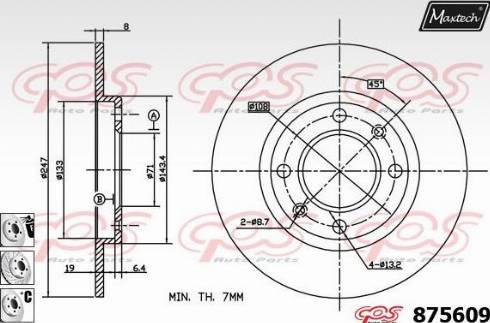 Maxtech 875609.6980 - Brake Disc autospares.lv